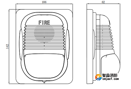 四川海灣GST-HX-M8503火災(zāi)聲光警報器
